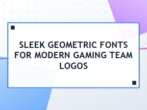 Sleek Geometric Fonts for Modern Gaming Team Logos